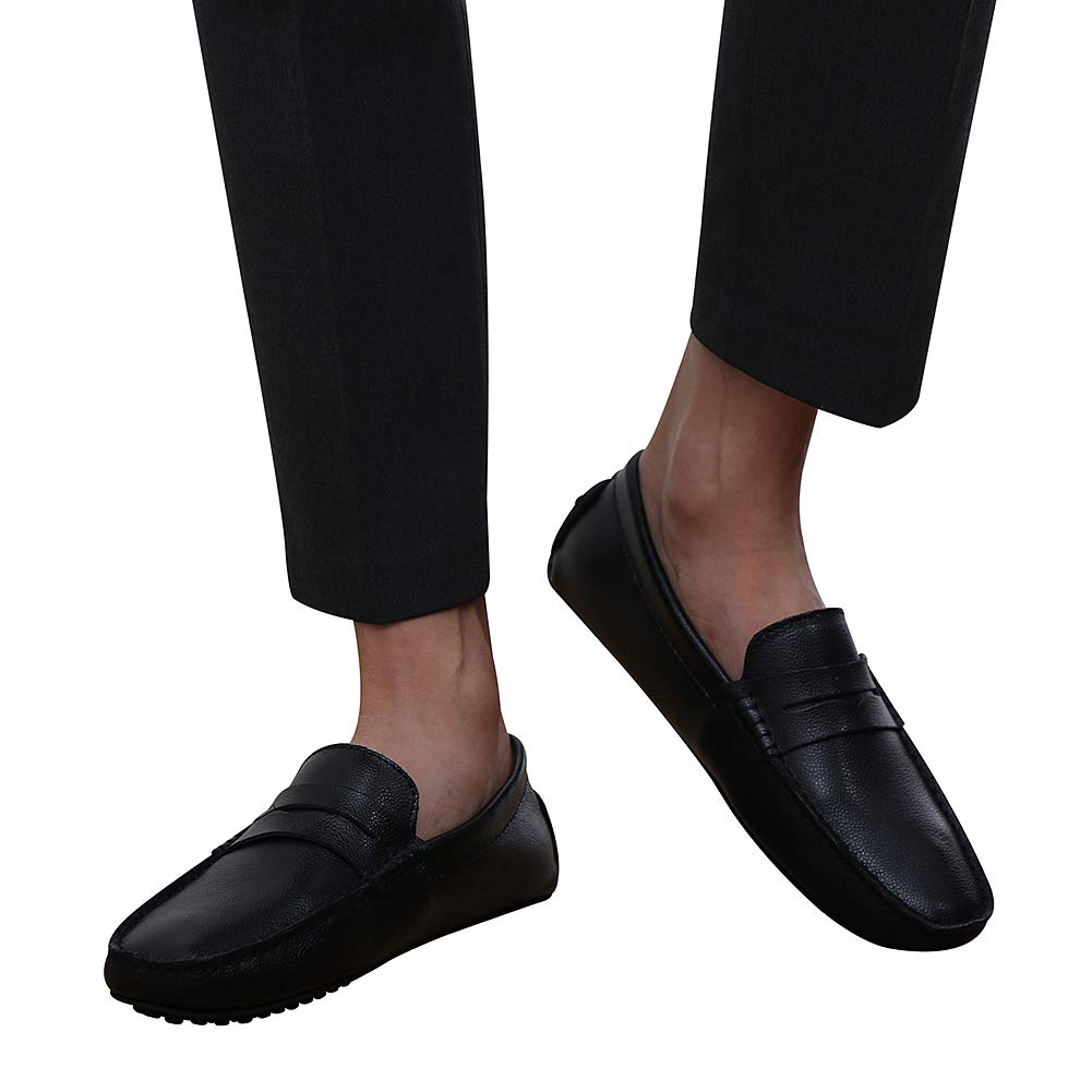 Uomo Ecopelle Elegante Fibbia Mocassino Pantofole Penny Loafers