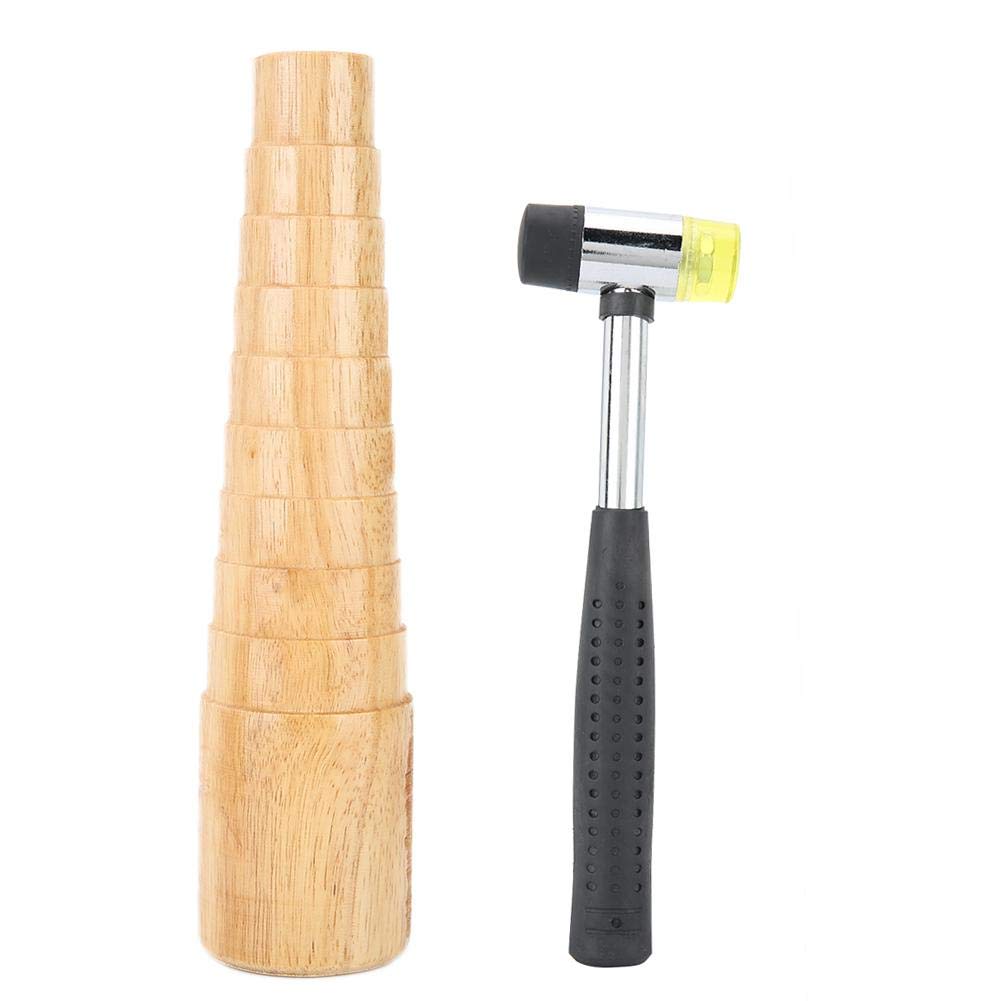 DOGNNAK Jewelry Making Tool, Bangle Mandrel + Hammer, Jewelry Tool, 0.65kg, Defult Color
