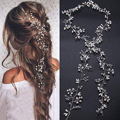 Deniferymakeup Rose Gold and Silver Extra Long Pearl and Crystal