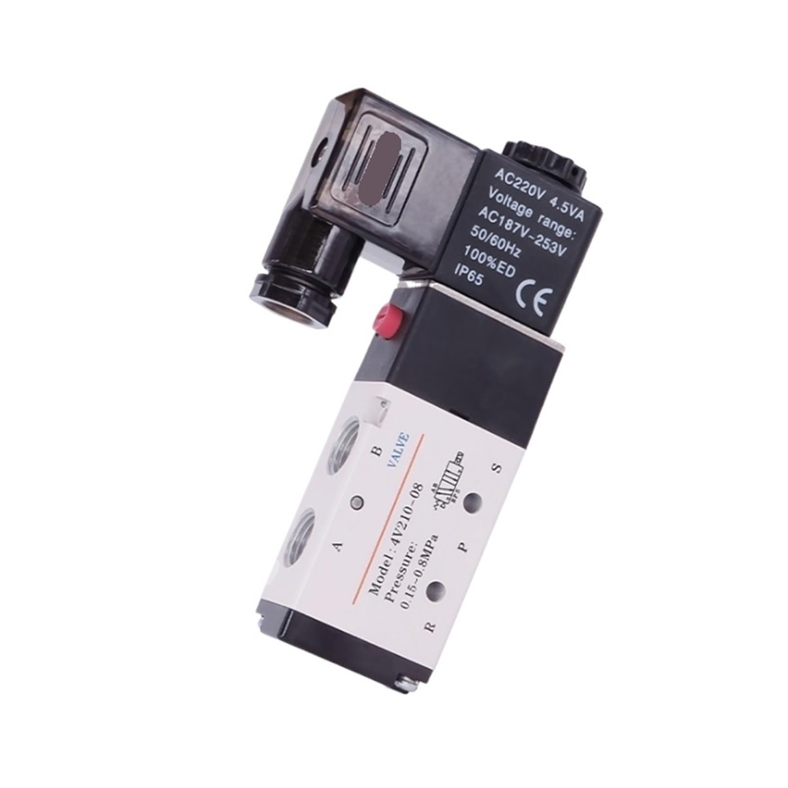 4V210-08 4V310-10 4V410-15 Pneumatyczny elektryczny zawór elektromagnetyczny pneumatyczny sterujący kierunkowy zawór elektromagnetyczny 24 V, 220(4V110-06)