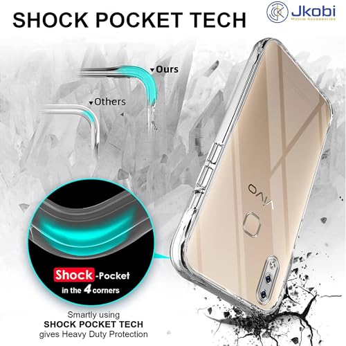 Image of Jkobi Back Case Cover for Vivo Y83 Pro | Y89 (Silicone Clear Shockproof Case with Camera Protection | Soft and Flexible | Transparent)