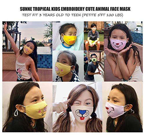 Sunne Tropical Children Boys Girls 4-12 Years Old Embroidery Kids Costume Face Masks (Chicken Rooster) #TOP4