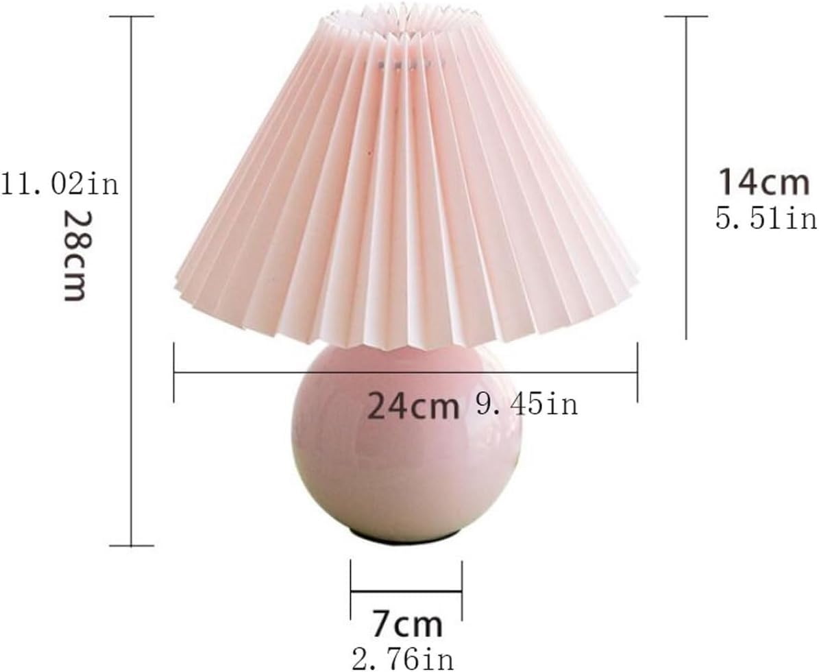 Lampa stołowa Nowoczesny styl Lampa stołowa Ceramiczny korpus lampy Różowy klosz Salon Sypialnia Lampy dekoracyjne Lampy na szafki nocne