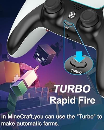 Oubang Elite Pc/Ps4 Controller For Fortnite Features Turbo And 2 Paddles,Ymir Wireless For Playstation 4/Fire Tv/Pc/Steam/Tesla/Phone,Alps Precise No Drift Joystick,Vibration,1200 Mha Battery,White Gamepad thumb #1