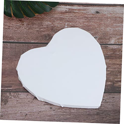 Tablero de pintura con forma de corazón Veemoon de algodón y madera 5