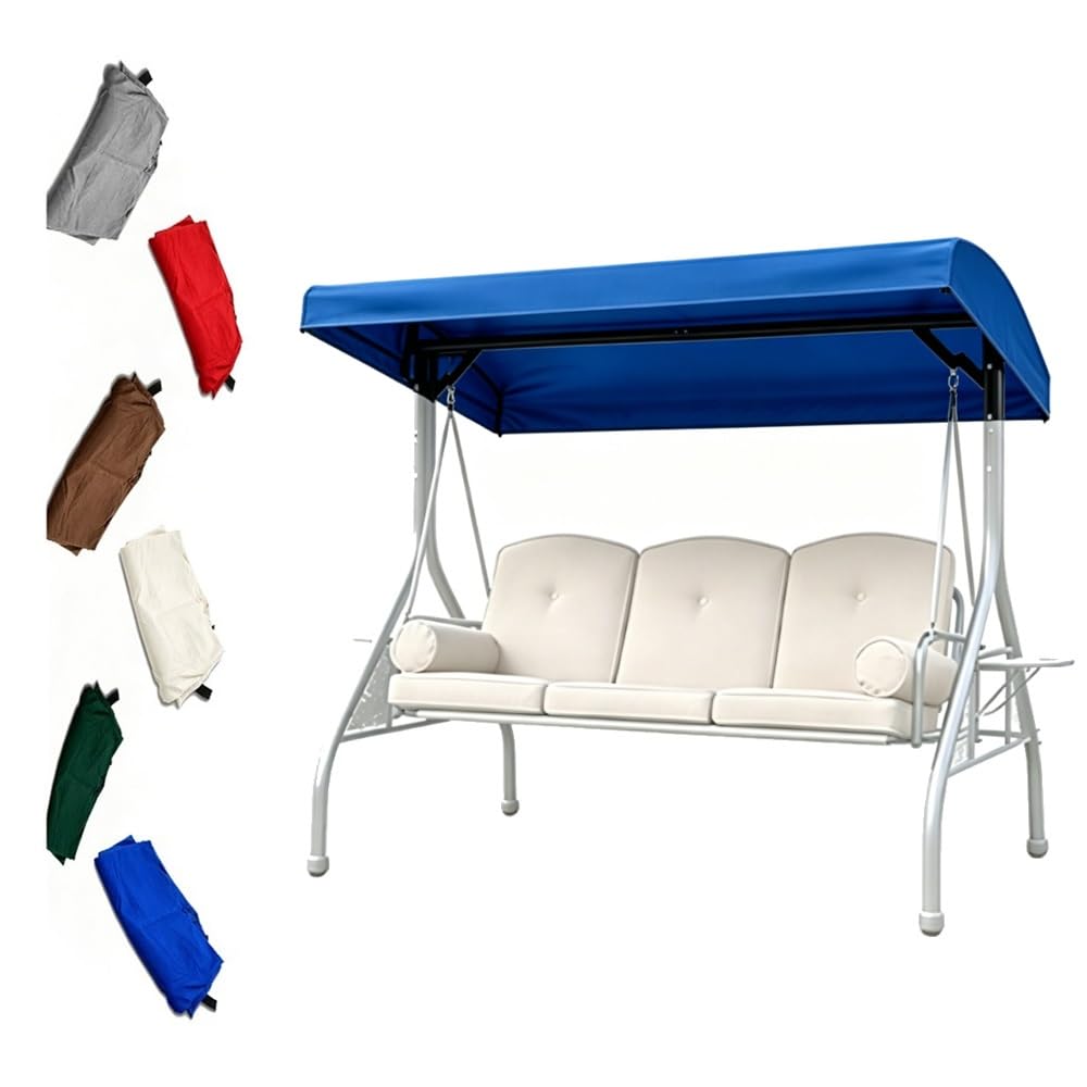 Telo di Ricambio per Altalena da Giardino, Impermeabile, 75x47x83x48 Pollici. Blue 83x48x9in(213x122x23cm)