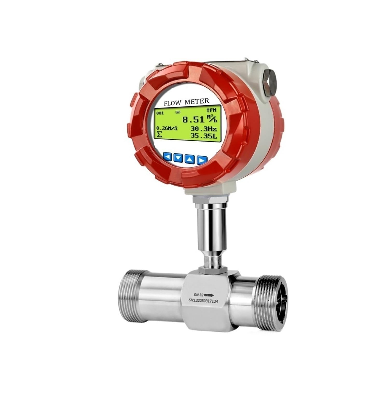 TBZOQAID Flow Meter Electronic Digital Display Pipeline Liquid(DN20 thread)