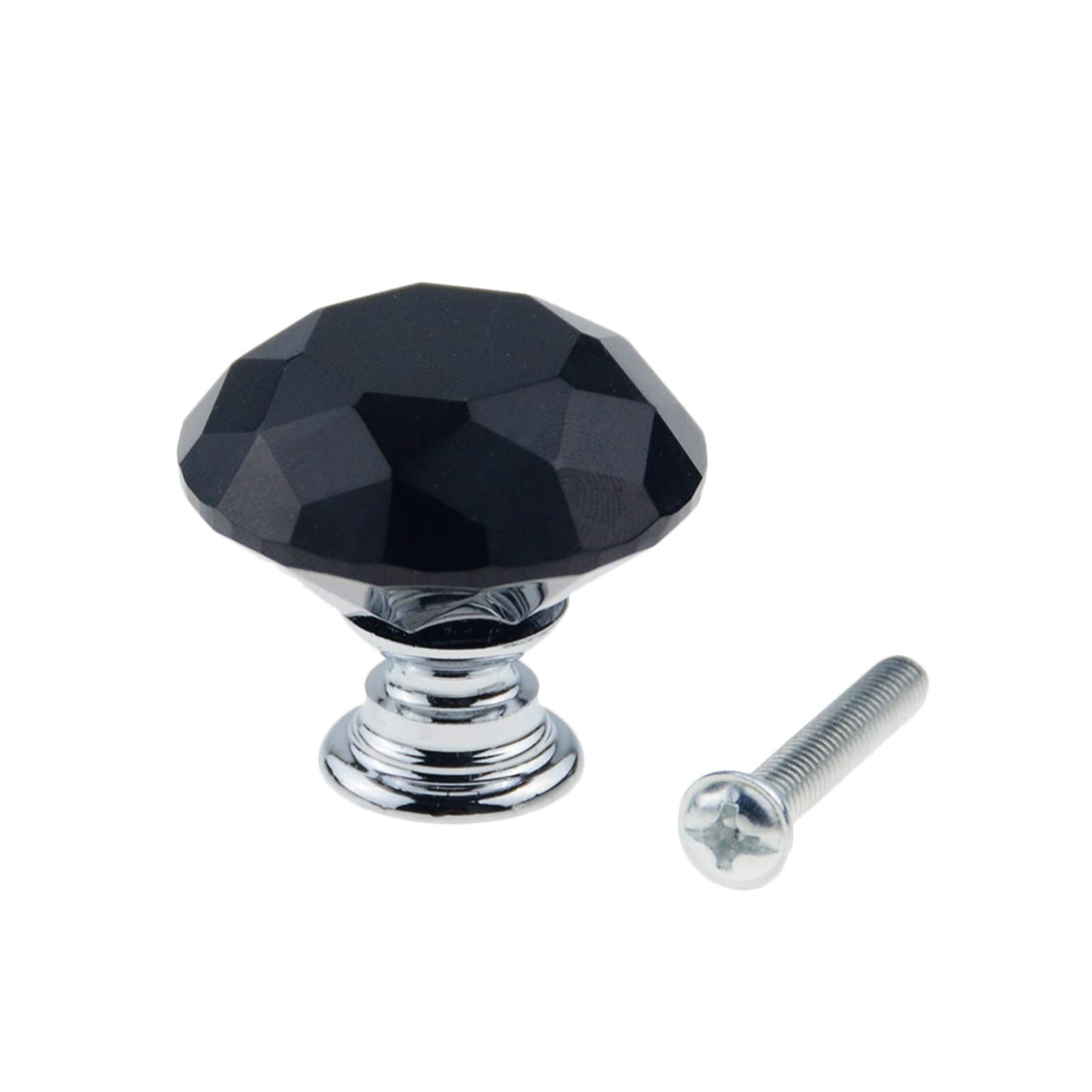 3 Pz/lotto Manopole Del Cassetto 30x30mm Maniglia di Cristallo Maniglia Della Porta Dell'armadio Manopola Maniglia Dell'armadio Tira Vermiculite Nero