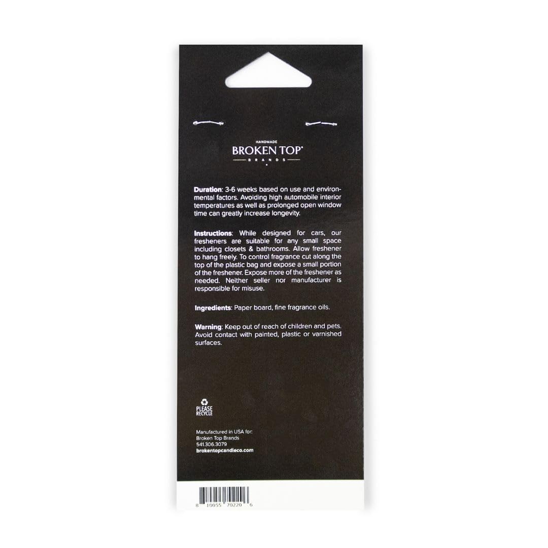 Geotanical - Ambientadores para coche, paquete variado de 6 (3 Black Coral Tide, 3 Tabaco Teca)