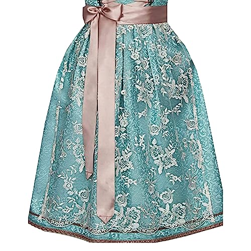 Robe Allemande col carré verte avec cravate et bouclier médiéval