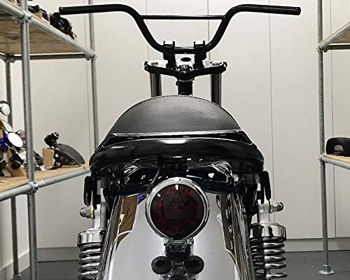 Motorrad LED Stop Rücklicht - Homologated - Chrom mit Rot Gläser für Cafe Racer, Scrambler, Maßgefertigt Projekt