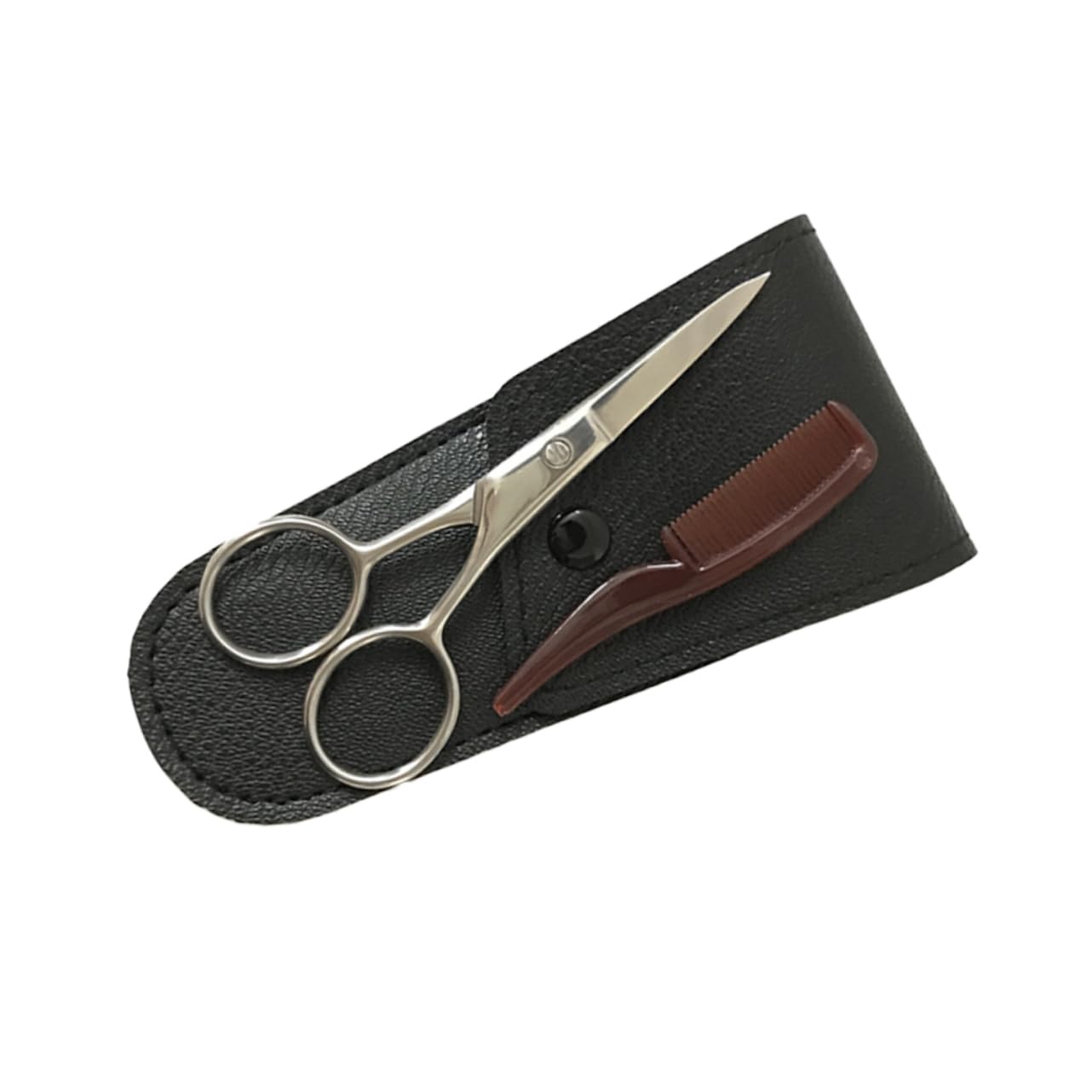 FRCOLOR 3 Set di Forbici per Baffi da Uomo Set di Rifinitura per Barba Forbici per Sopracciglia Forbici in Acciaio Inossidabile Uso da