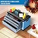4-Drawer Tool Box with Lock&Keys,Portable Tool Box with Multifunctional Countertop,with Drawer Liner&Connecting Holes, Stacking with Same-Series 5&7-Drawer Tool Chests to Combine a Larger One