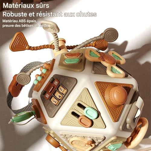 Cube d'éveil bébé et jouet sensoriel avion voyage pour enfant - 4