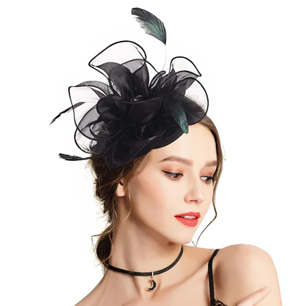 Fascinators Wedding Hats For Women Flower Feather Headband Tea