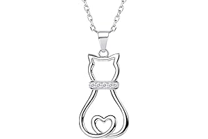 SILVERCUTE Cat Necklaces for Feline Fanatics: The Purrfect Gift for Cat Lovers