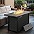 Vongrasig 43 inch Gas Fire Pit Table, 50,000 BTU Outdoor Rectangular Propane Firepit Table with Lid, Glass Wind Guard, Lava Rock, 2 in 1 Firepit Table for Outside, Patio, Deck, Garden, Backyard