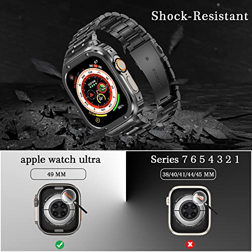 HASLFM Stainless Steel Straps with Case Compatible for Apple Watch 49mm Series Ultra 3/2/1 - Image 3