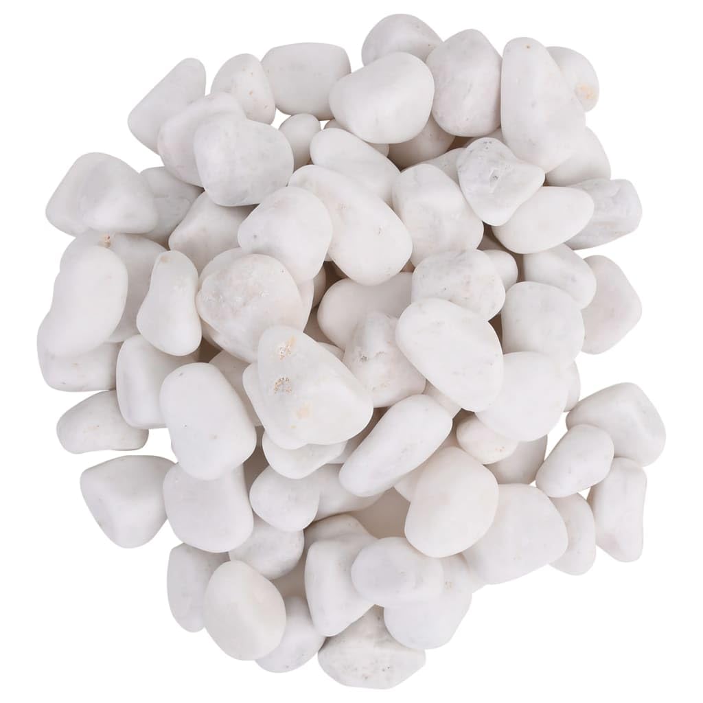 vidaXL Kiezelstenen gepolijst 2-5 cm 25 kg Wit