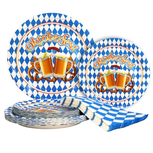 Oktoberfest Party Supplies, 288PCS Disposable...