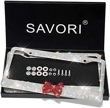 SAVORI Bling License Plate Frame