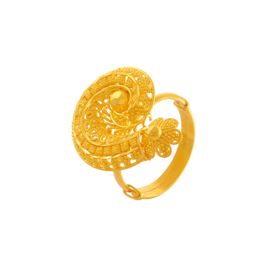 22k (916) Yellow Gold Ring for Women