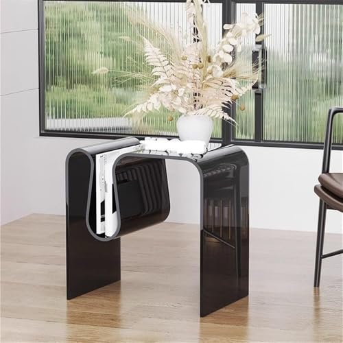 Acrylic Sofa Side Table Transparent End Table Clear Acrylic Accent Tables Bedside Tables for Living Room Balcony Space Saver(Clear) - Image 7