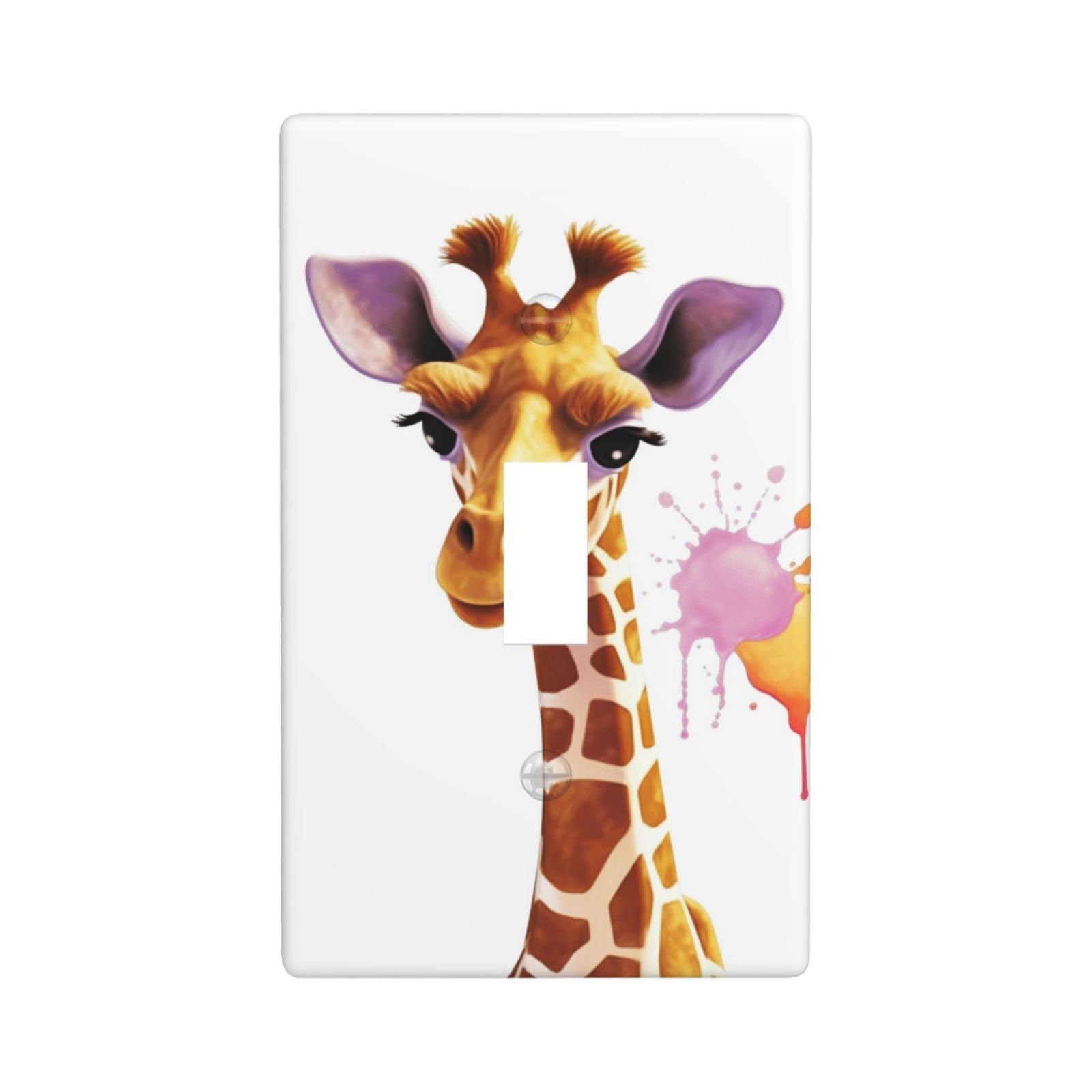 1-Gang Decorator Wall Plate Giraffe Light Switch Cover Single Toggle Receptacle Outlet Wall Plate 4.5" x 2.8" Wallplate Unbreakable Polycarbonate Outlet Faceplates Covers