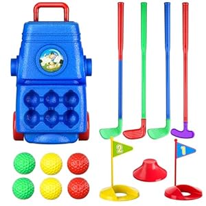 TEMI HJ9012 Kinder Golf Spielset mit 6 Bällen