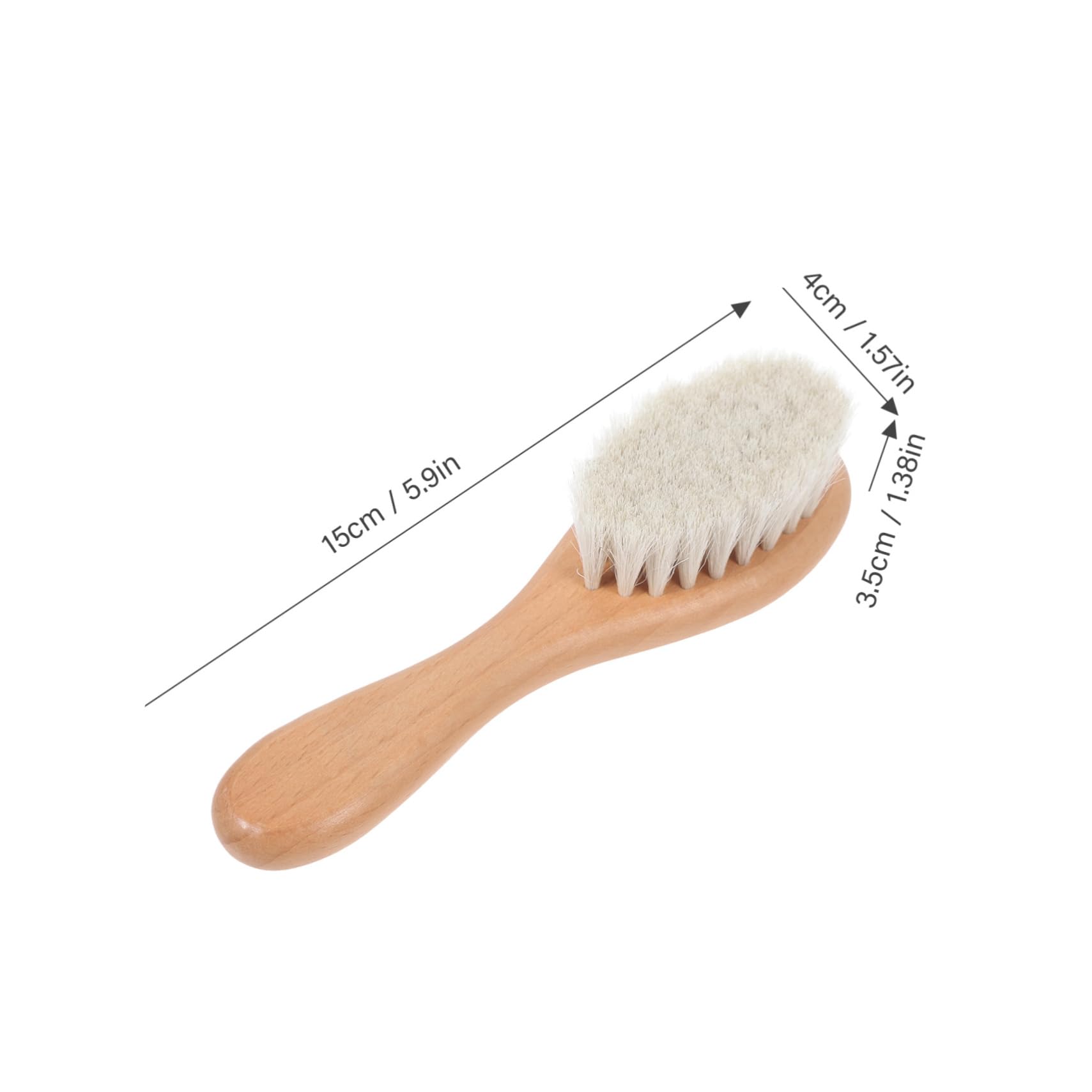 Ipetboom Material Baby Hair Kit Brush and Comb Set Baby Bathing Brush Gentle Wooden Comb