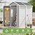 SELLERWE 6x4 FT Outdoor Storage Shed, Waterproof Resin Shed with Floor & Lockable Door & Window & Vents, Plastic Tool Shed for Backyard, Patio, Poolside, All Weather Use,Dove Grey