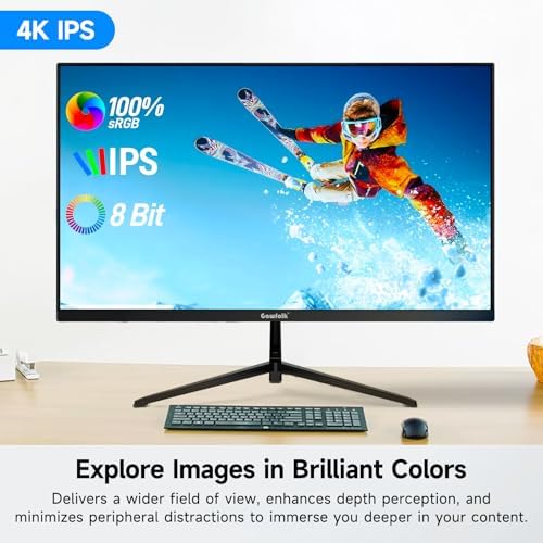 Gawfolk 27 Inch 4K Monitor IPS 60Hz, UHD 3840 x 2160p PC Monitors