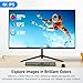 Gawfolk 4K IPS 27 Zoll Monitor 60Hz, PC Bildschirm UHD 3840 x 2160p Rahmenloses Computerbildschirm für Home Office Business, DP, HDMI, VESA 75 * 75MM