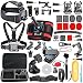 HAPY Sports Action Camera Accessory Kit for GoPro Hero6,5 Black, Hero Session,HERO (2018),HERO 7,6,5,4,3,3+, GoPro Fusion,SJCAM,AKASO,Xiaomi,DBPOWER (Red Wrist Strap)