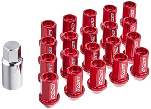 RAYS (レイズ) ジュラルミンロック&ナットセット L42 ストレートタイプ M12×1.25 レッドアルマイト 74020001012RD