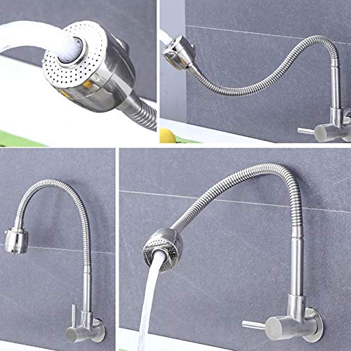 Robinet mural premium en acier inoxydable 304 brossé finition mate - 3