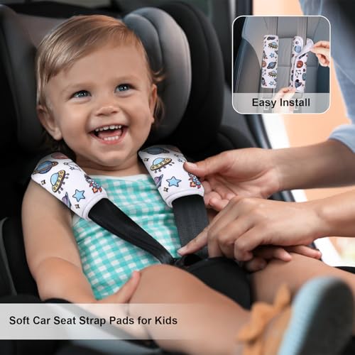 Image of Seat Belt Covers for Kids, 2 Pack Double-Sided Use Shoulder Pads for Kids