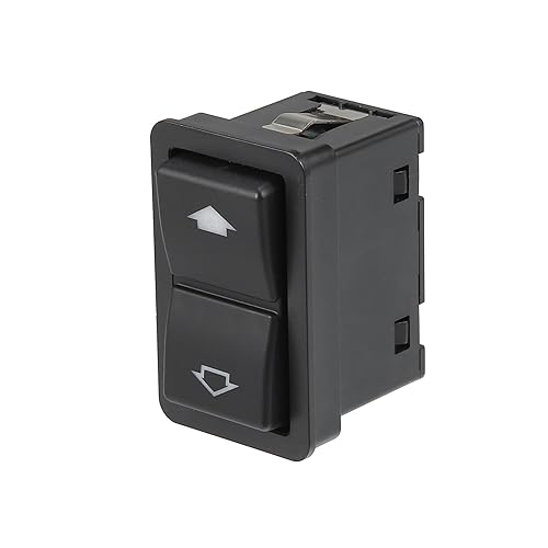 VekAuto Interruptor de control de ventana de coche compatible con BMW 525i Base 2.5L L6 - Gas 2001-2003, plástico duradero negro delantero izquierdo