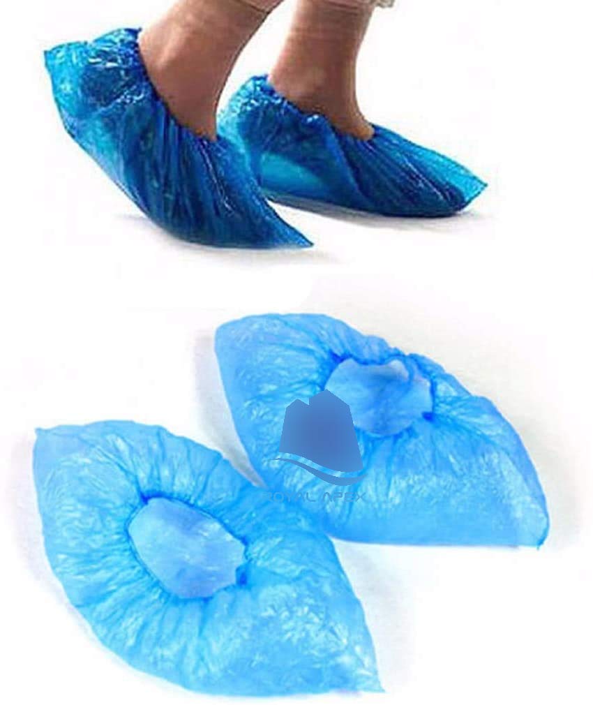 Royal ApexRoyal Apex Disposable Shoe & Boot Covers Durable & Water Resistant Indoor Carpet Floor Protection One Size Fits Most (100 Pcs /50 Pair)