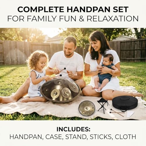 Handpan Drum 22 Inch D Minor 10 Notas 440Hz Negro miniatura 4