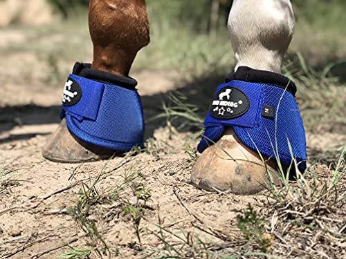 Image of 2520D Horse Bell Boots No-Turn Horse Bell Boots, Equine Ballistic Hoof Overreach Bell Boot, Pair