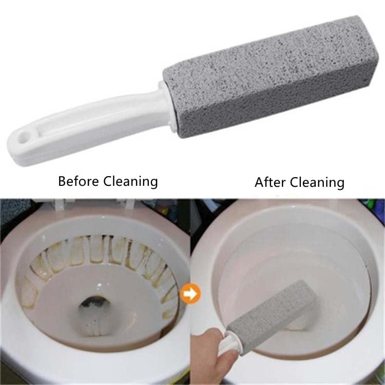 Image of Pumice Cleaning Stone with Handle Toilet Bowl Cleaner Hard Water Ring Remover for Bath /Pool /Kitchen /Household Cleaning(8)