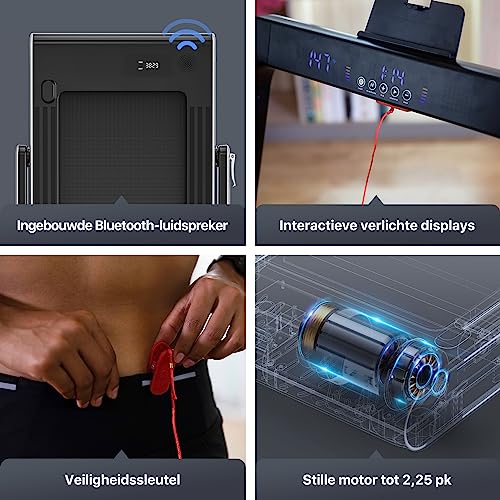 Mobvoi Home Loopband Opvouwbaar, Elektrische 2.25HP, Ingebouwde Bluetooth-luidspreker, Afstandsbediening, Wandelen en Hardlopen Machine voor Thuis Fitness Oefening Indoor - Afbeelding 7