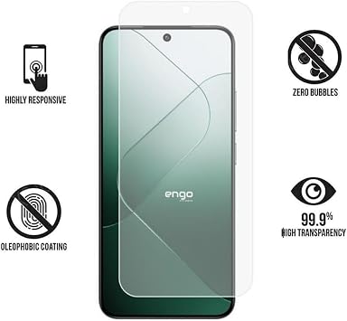 Engo Xiaomi 14 ile Uyumlu İle Uyumlu Mat Ekran Koruyucu Parmak İzi Bırakmayan Yansıma Ve Parlama Önleyici Koruma, 9H Temperli Nano Esnek Cam