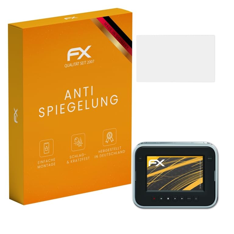 atFoliX Screen Protector compatible with Blackmagic Design Cinema Camera PL/EF/MFT Screen Protection Film, anti-reflective and shock-absorbing FX Protector Film (3X)