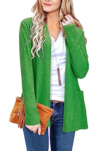 Image of ULTRANICE Cardigan Sweaters Womens Fashion 2025 Spring Lightweight Long Sleeve Casual Tops Clothes Outfits with Pockets