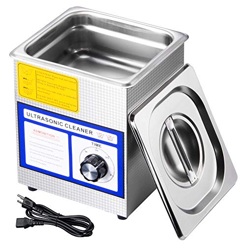 AW 1.3L(1/3 Gallon) Ultrasonic Cleaner 60W w/Timer Jewelry Eyeglass Tattoo Dental Home Health Care Stainless Steel