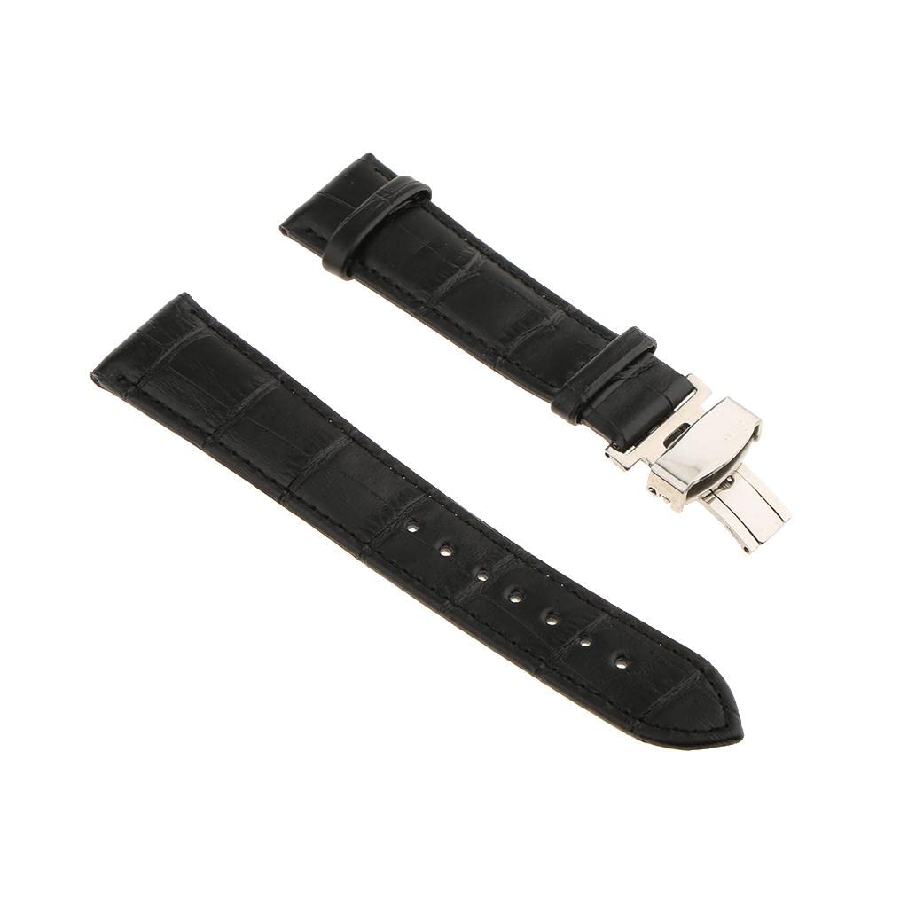 SECRET DESIRE SDR Leather Watch Band Butterfly Deployment Clasp Buckle Black 22mm (B0CB3GJ42G) Amazon Price History, Amazon Price Tracker