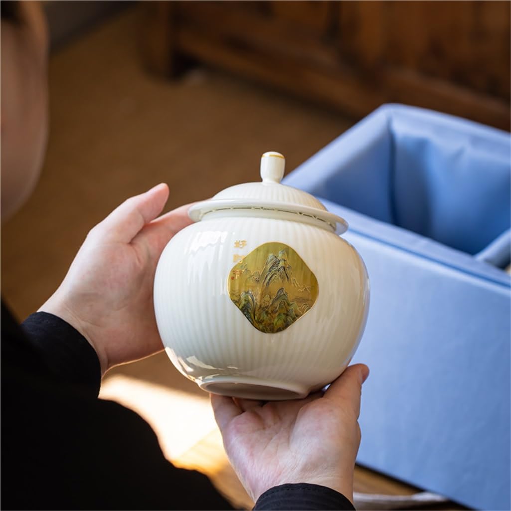 Pojemniki na herbatę do luźnej herbaty ceramiczny luźny zbiornik do przechowywania herbaty pusty zbiornik duży zamknięty zbiornik gospodarstwo domowe czarna herbata zielona herbata pojemnik