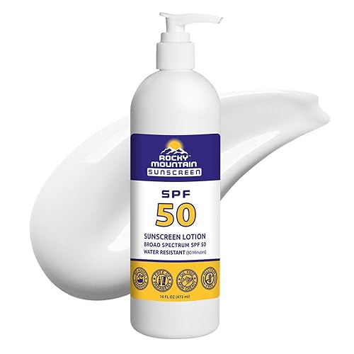 Rocky Mountain Sunscreen LOCIÓN SPF 50 Protección UVAUVB de amplio espectro Cumple con la Ley de Arrecife Hawaii 104 (sin oxibenzona y octinoxato)